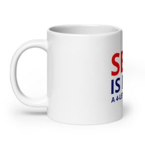 'Sell is not a 4-letter word' white glossy mug - Image 2